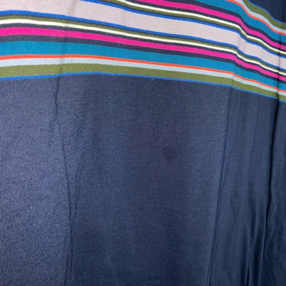 Ted Baker London Bevvy Navy Multicolor Stripe Tee - Picture 7 of 7